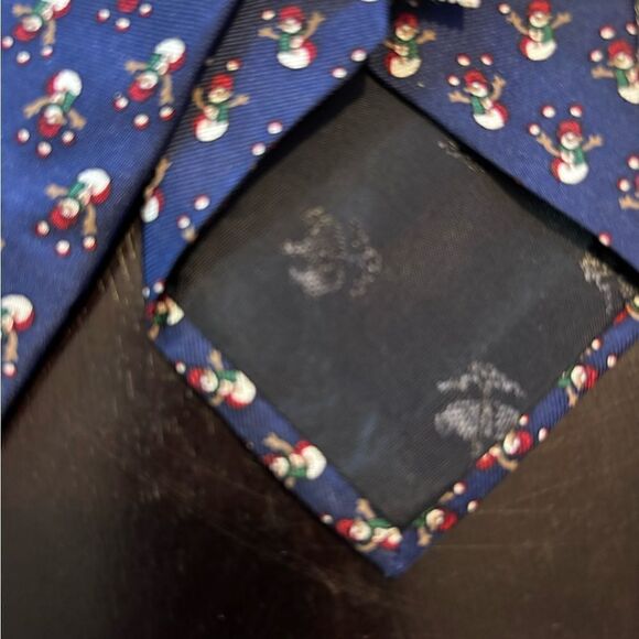 Brooks Brothers Fleece Snowman Silk Skinny Tie/ NWT - Picture 6 of 8